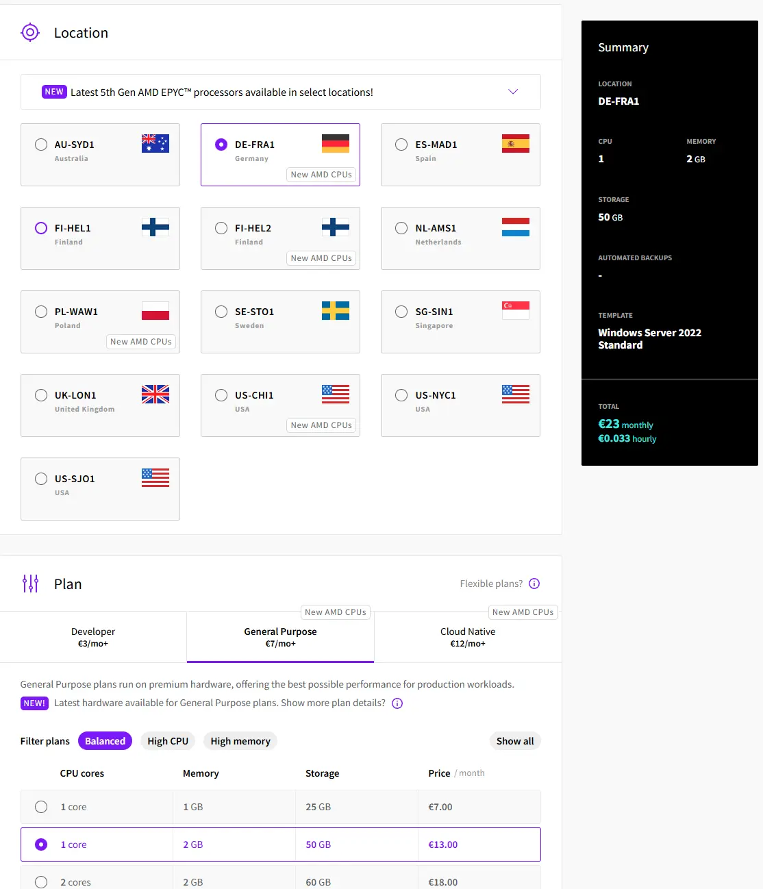 Creating an UpCloud server