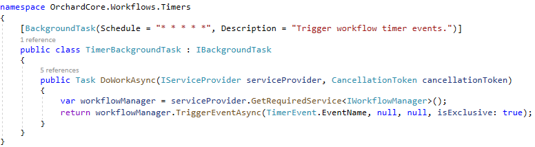 TimerBackgroundTask using the isExclusive parameter