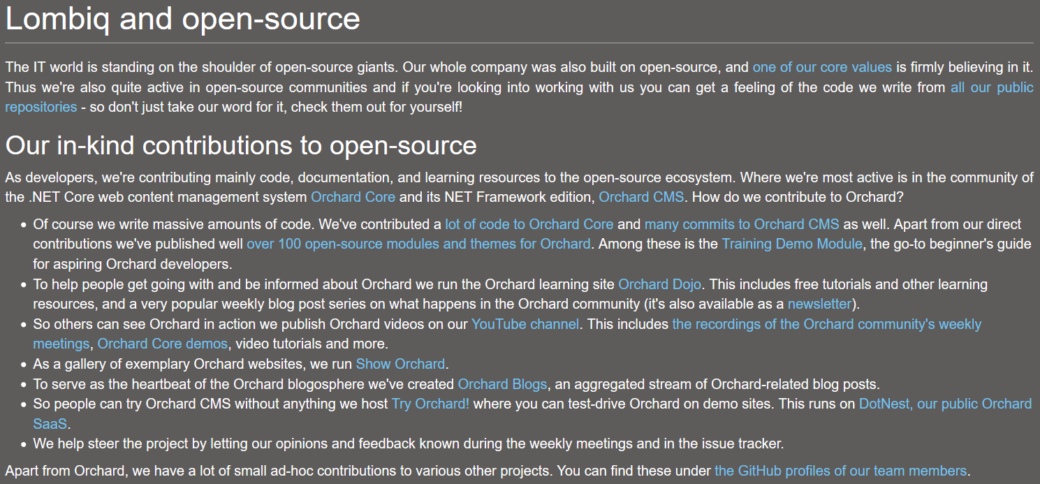 The beginning of the Lombiq and open-source post