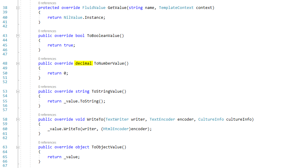 Fluid now using decimal instead of double