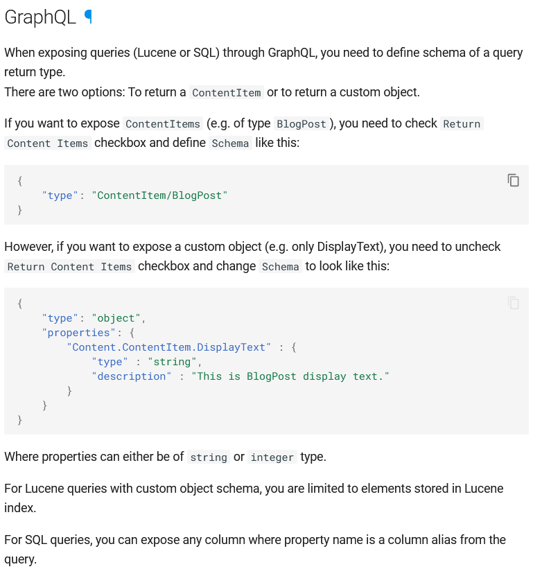 Documentation about how to expose queries through GraphQL