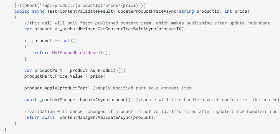 Expanded strongly typed example
