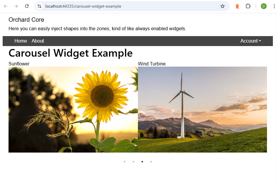 Carousel Widget configuration