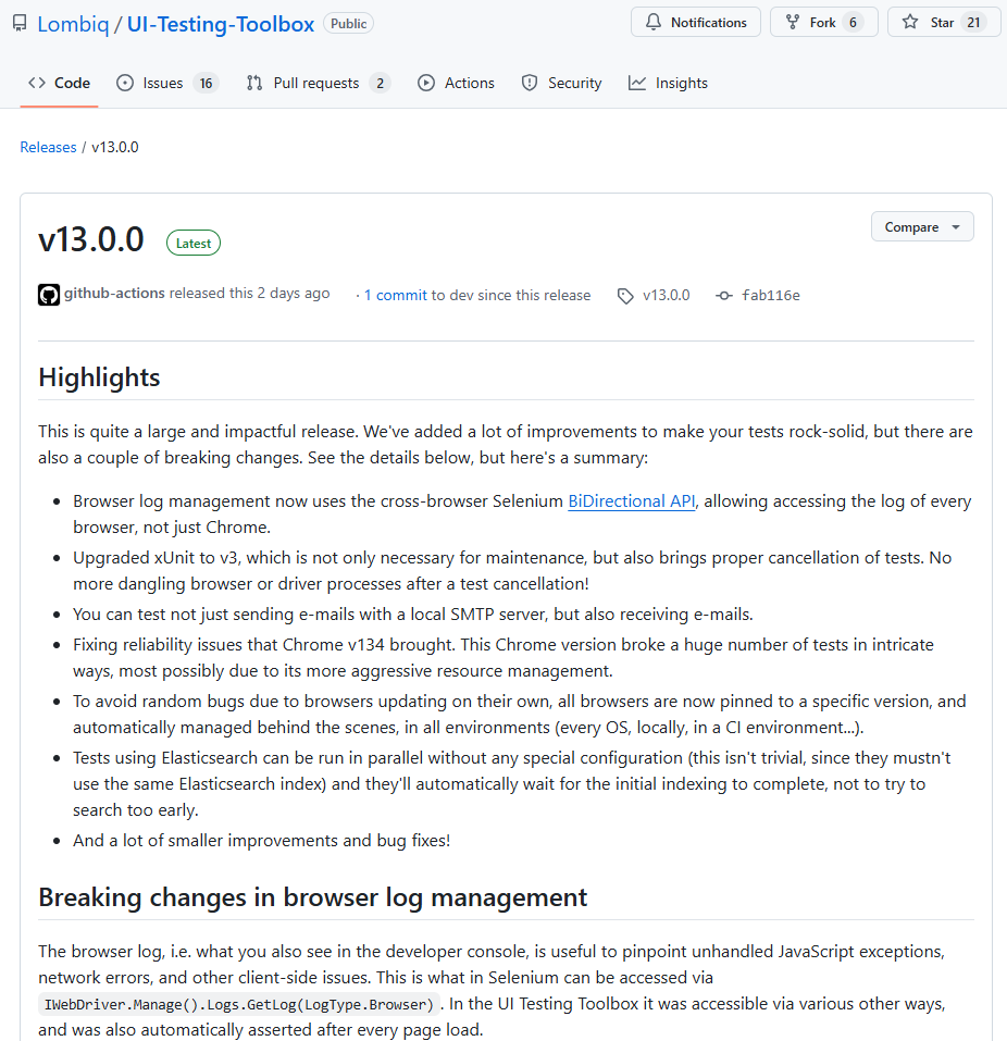 Lombiq UI Testing Toolbox v13