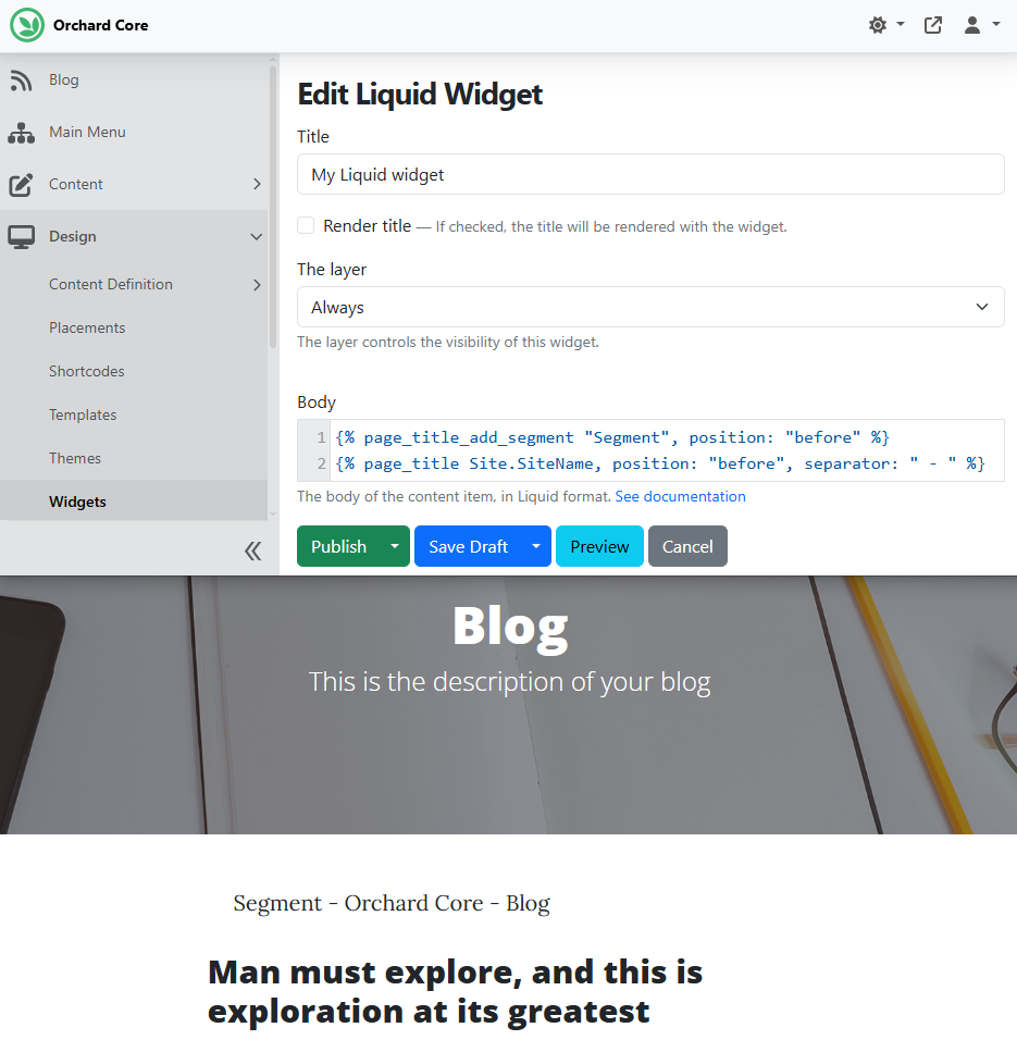 New page_title_add_segment Liquid tag