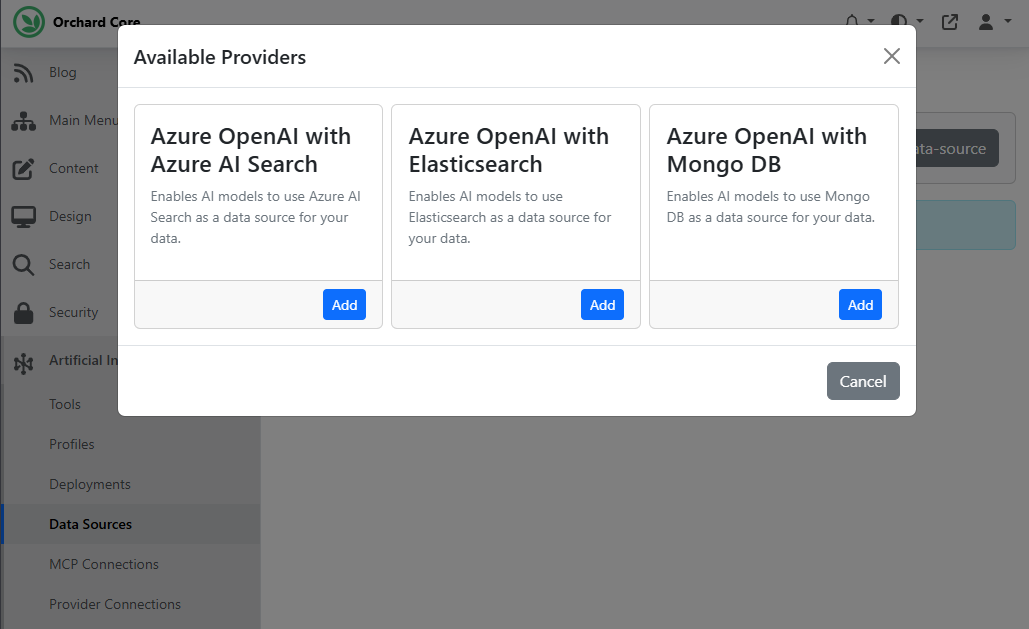 AI Data Source Providers