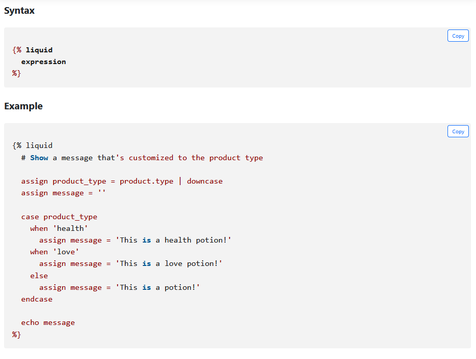 Liquid Tag Disabled by Default, Pattern for Text... - Orchard Dojo