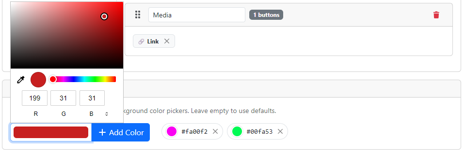 Quill editor Custom Color Palette