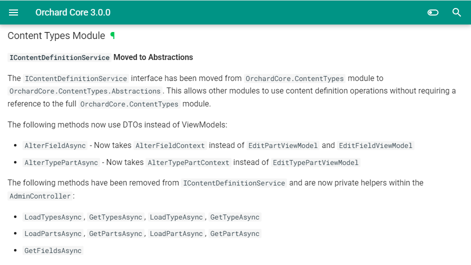 Refactor IContentDefinitionService for improved modularity and design