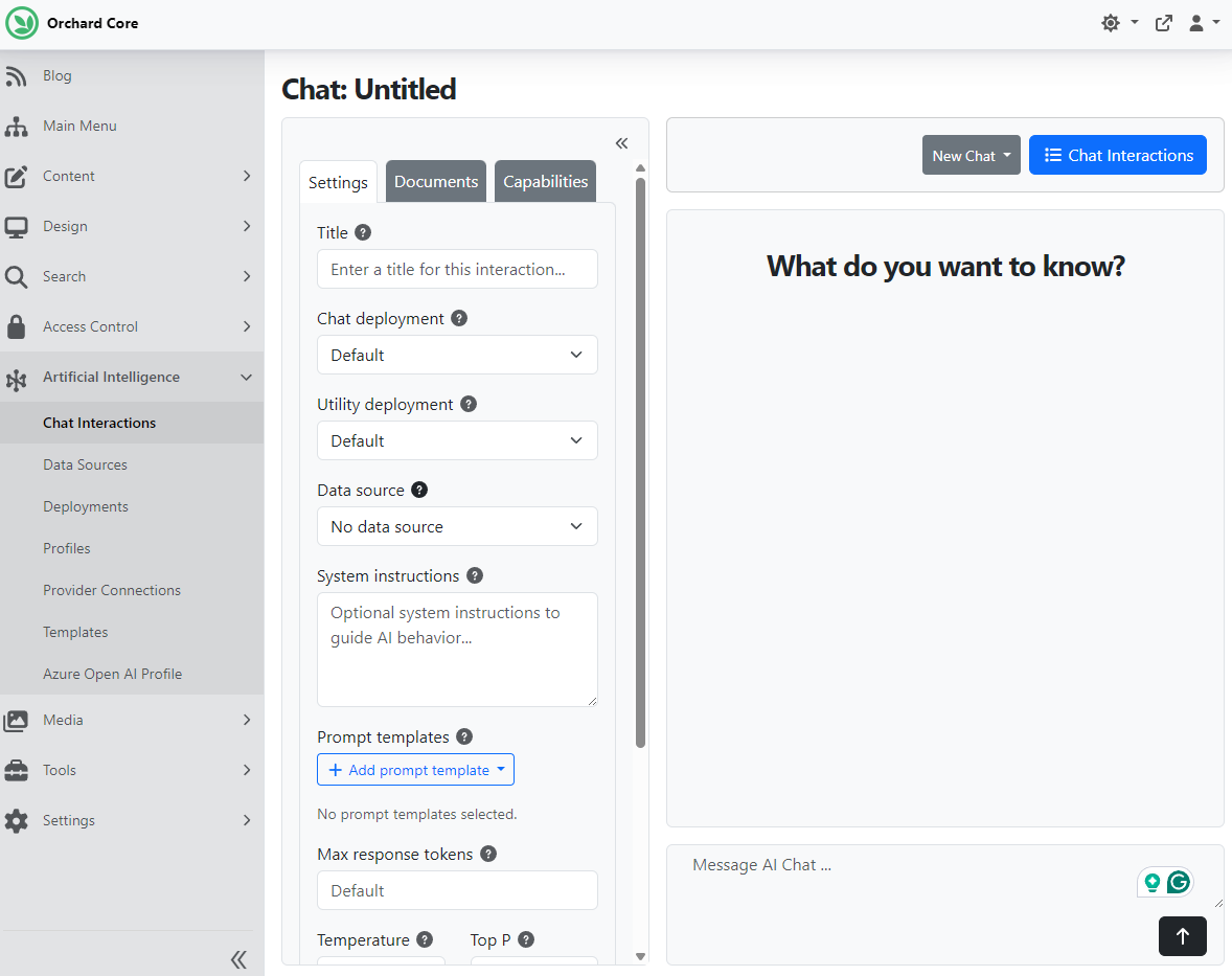 Chat Interactions