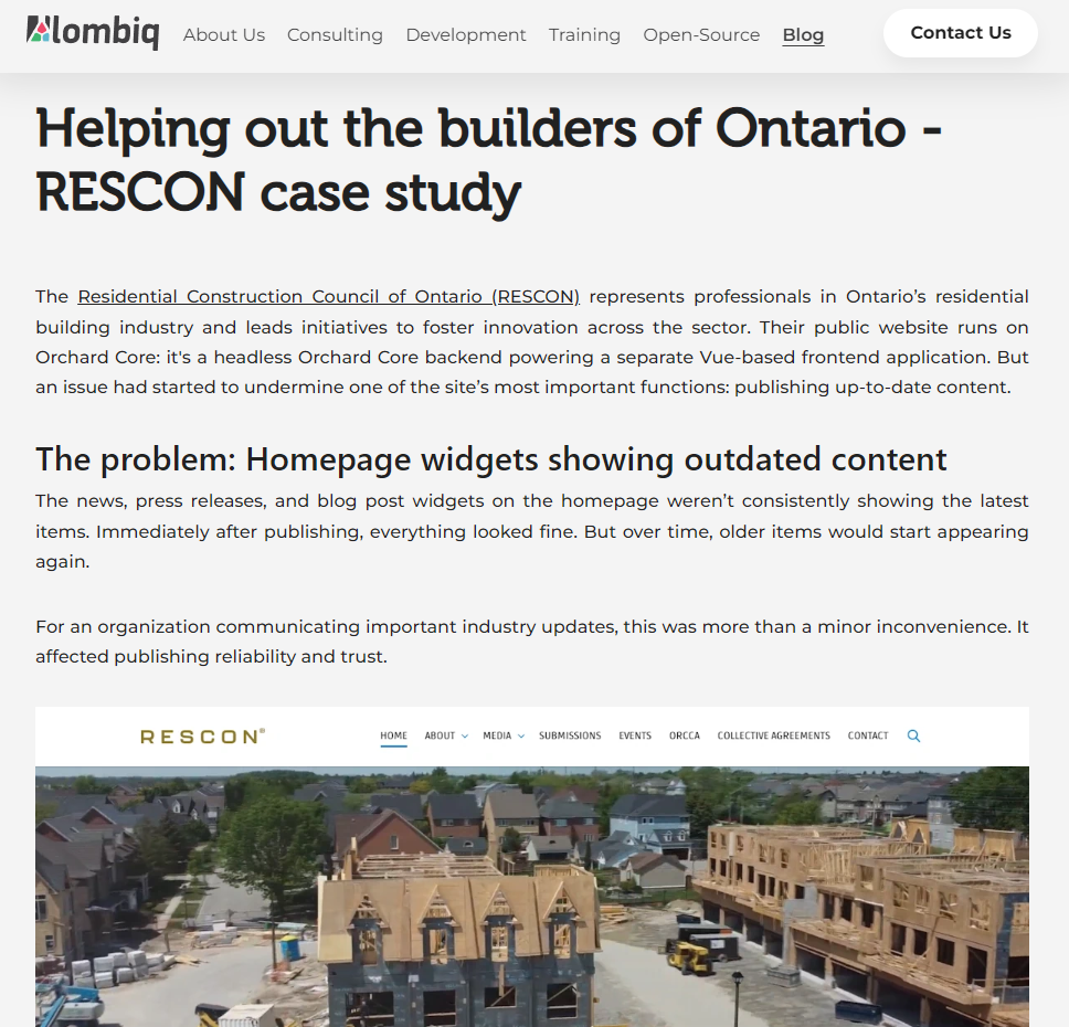 RESCON case study Lombiq