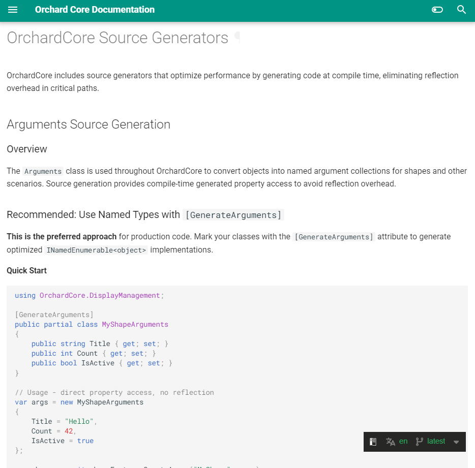 Source Generators Documentation