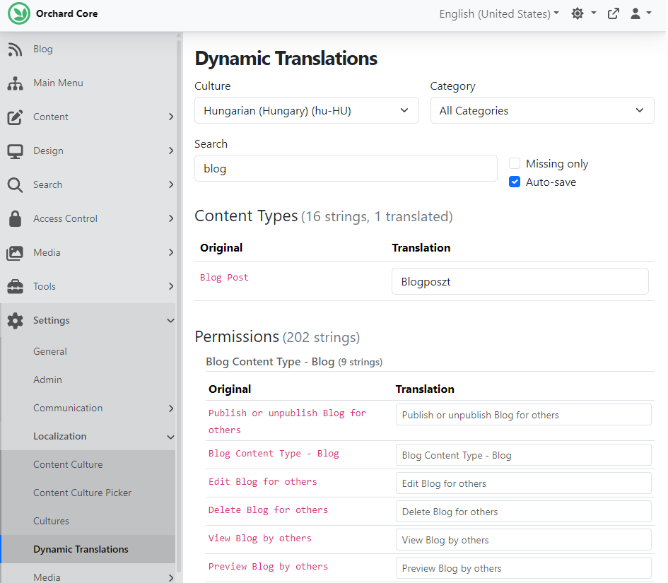 Dynamic Translations UI
