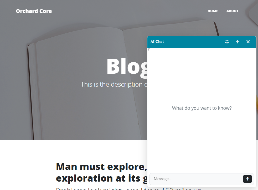 AI Chat Frontend Widget