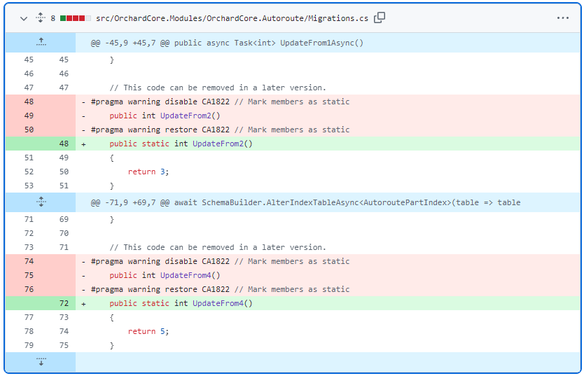 Support static data migration methods
