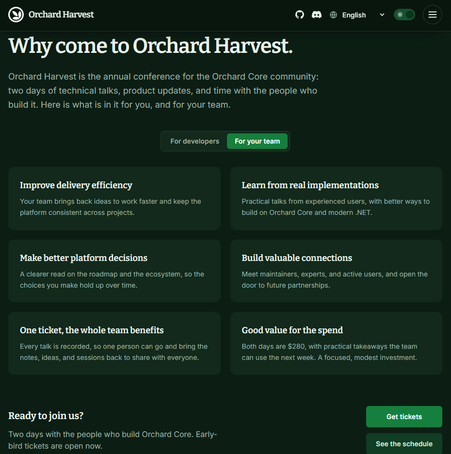 Orchard Harvest Site Redesign